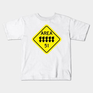 Area 51 PuPu Alien Sign Kids T-Shirt